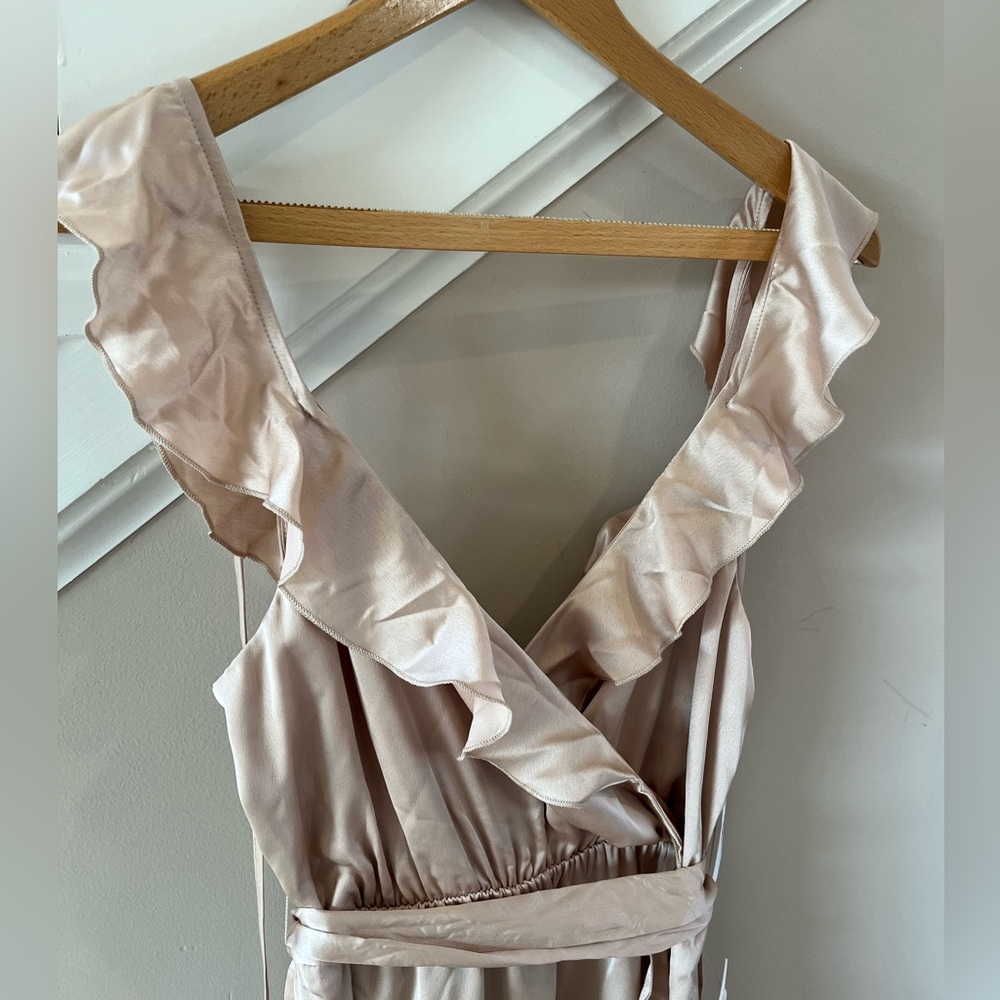 Show Me Your MuMu | Champagne Ruffle High Low Dress - Picture 6 of 9